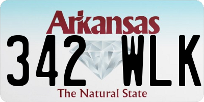 AR license plate 342WLK