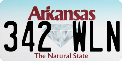 AR license plate 342WLN