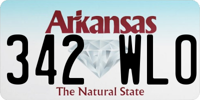 AR license plate 342WLO