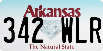 AR license plate 342WLR