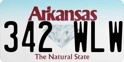 AR license plate 342WLW