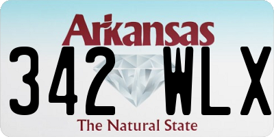AR license plate 342WLX