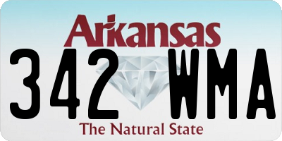 AR license plate 342WMA