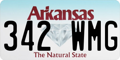 AR license plate 342WMG