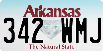 AR license plate 342WMJ
