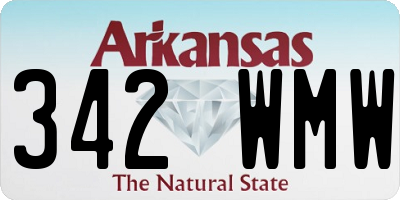 AR license plate 342WMW