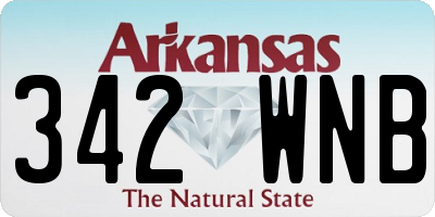 AR license plate 342WNB