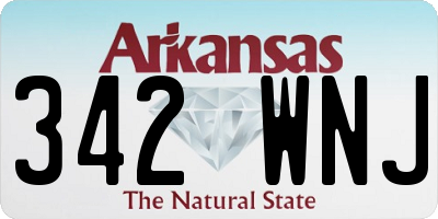 AR license plate 342WNJ