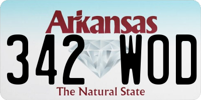 AR license plate 342WOD
