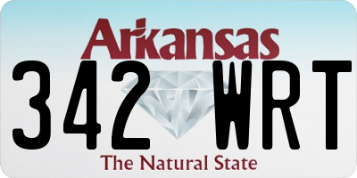 AR license plate 342WRT