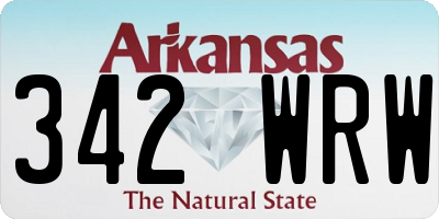 AR license plate 342WRW