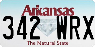 AR license plate 342WRX