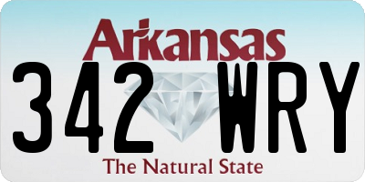AR license plate 342WRY