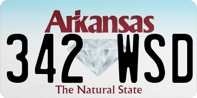 AR license plate 342WSD