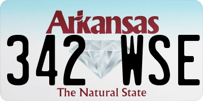 AR license plate 342WSE