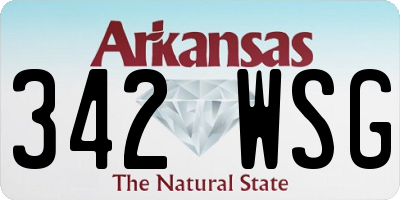 AR license plate 342WSG