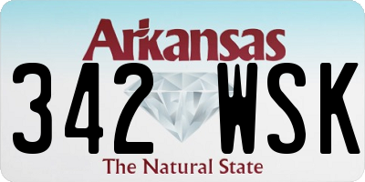 AR license plate 342WSK