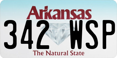 AR license plate 342WSP