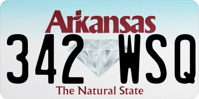 AR license plate 342WSQ