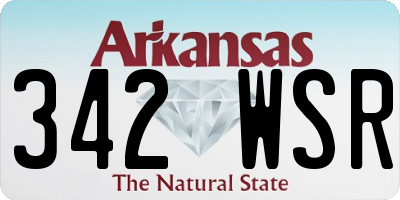 AR license plate 342WSR