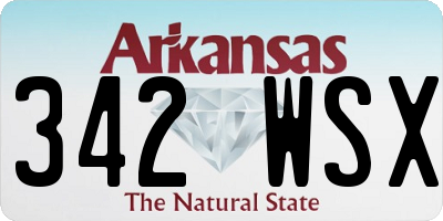 AR license plate 342WSX