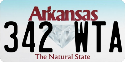 AR license plate 342WTA