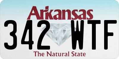 AR license plate 342WTF