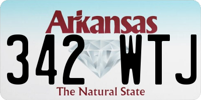AR license plate 342WTJ