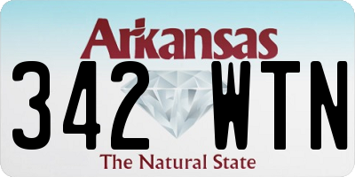 AR license plate 342WTN