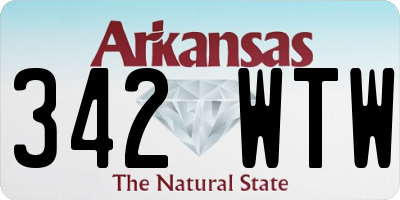 AR license plate 342WTW