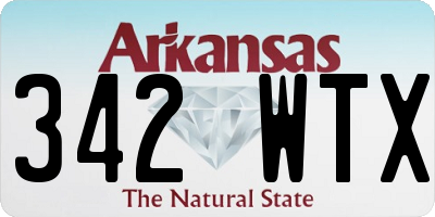 AR license plate 342WTX