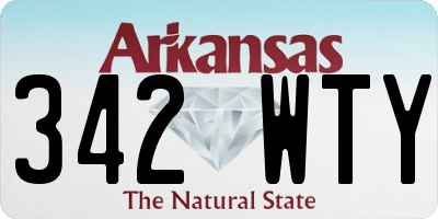 AR license plate 342WTY