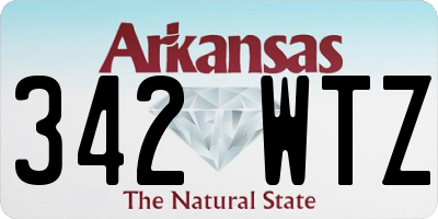 AR license plate 342WTZ