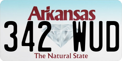 AR license plate 342WUD