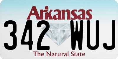 AR license plate 342WUJ