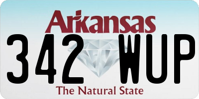 AR license plate 342WUP
