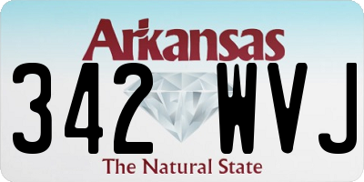 AR license plate 342WVJ
