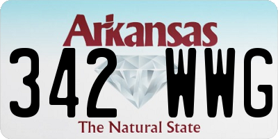 AR license plate 342WWG