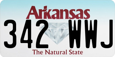 AR license plate 342WWJ