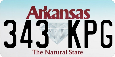 AR license plate 343KPG