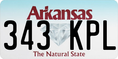 AR license plate 343KPL