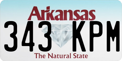 AR license plate 343KPM