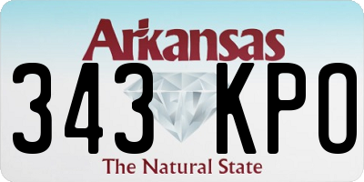 AR license plate 343KPO