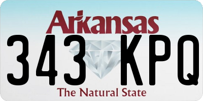 AR license plate 343KPQ