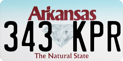 AR license plate 343KPR