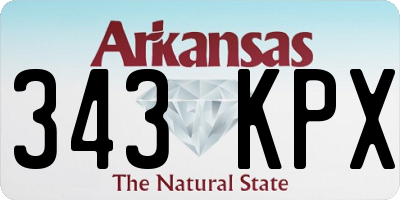 AR license plate 343KPX