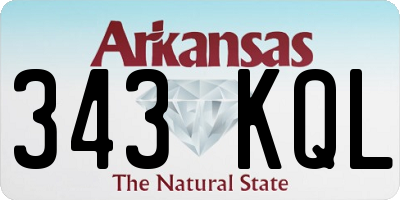 AR license plate 343KQL