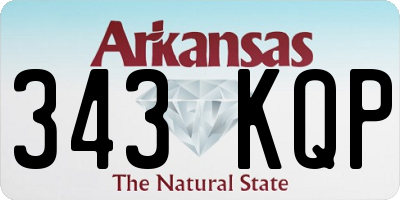 AR license plate 343KQP