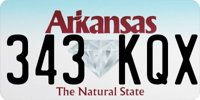 AR license plate 343KQX