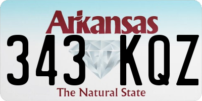 AR license plate 343KQZ